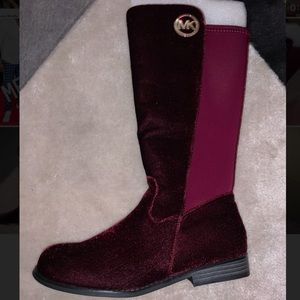 Kids Size 5 Michael Kors Emma Lily boot- burgundy